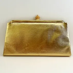 1960s Wearwell Metallic Gold Clutch