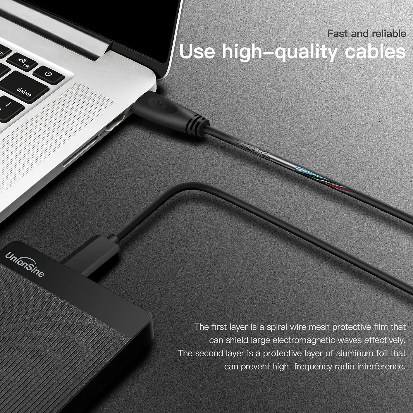 1TB Ultra Slim Portable External Hard Drive USB3.0 HDD Storage.