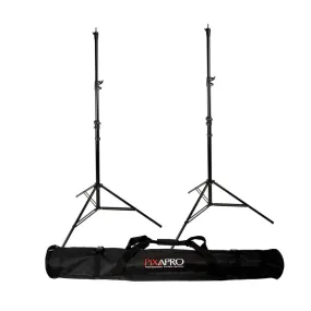 2x 300cm Portable & Compact Light Stand with Protective Bag Kit