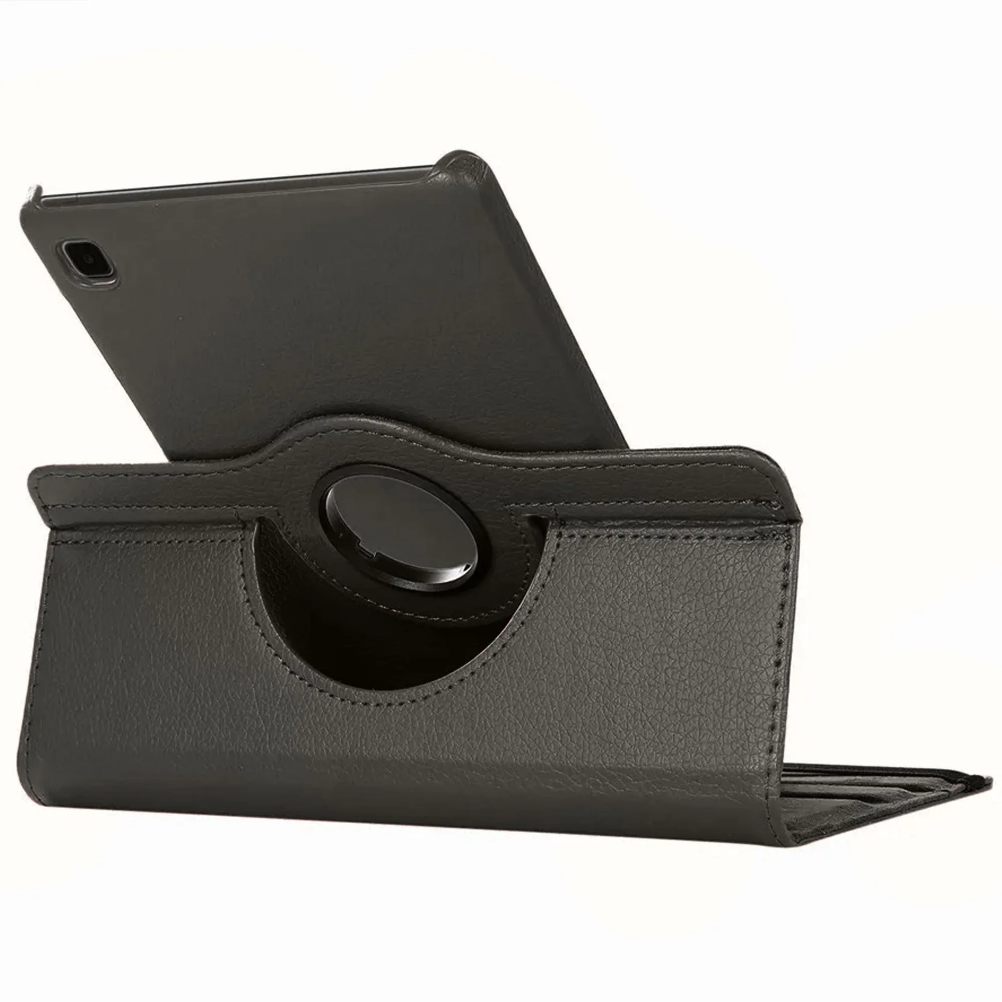 360 Degree Swivel Multi-Angle Stand Folio Leather Cover   Protective Hard Back Shell Case for Samsung Galaxy Tab A Tablet