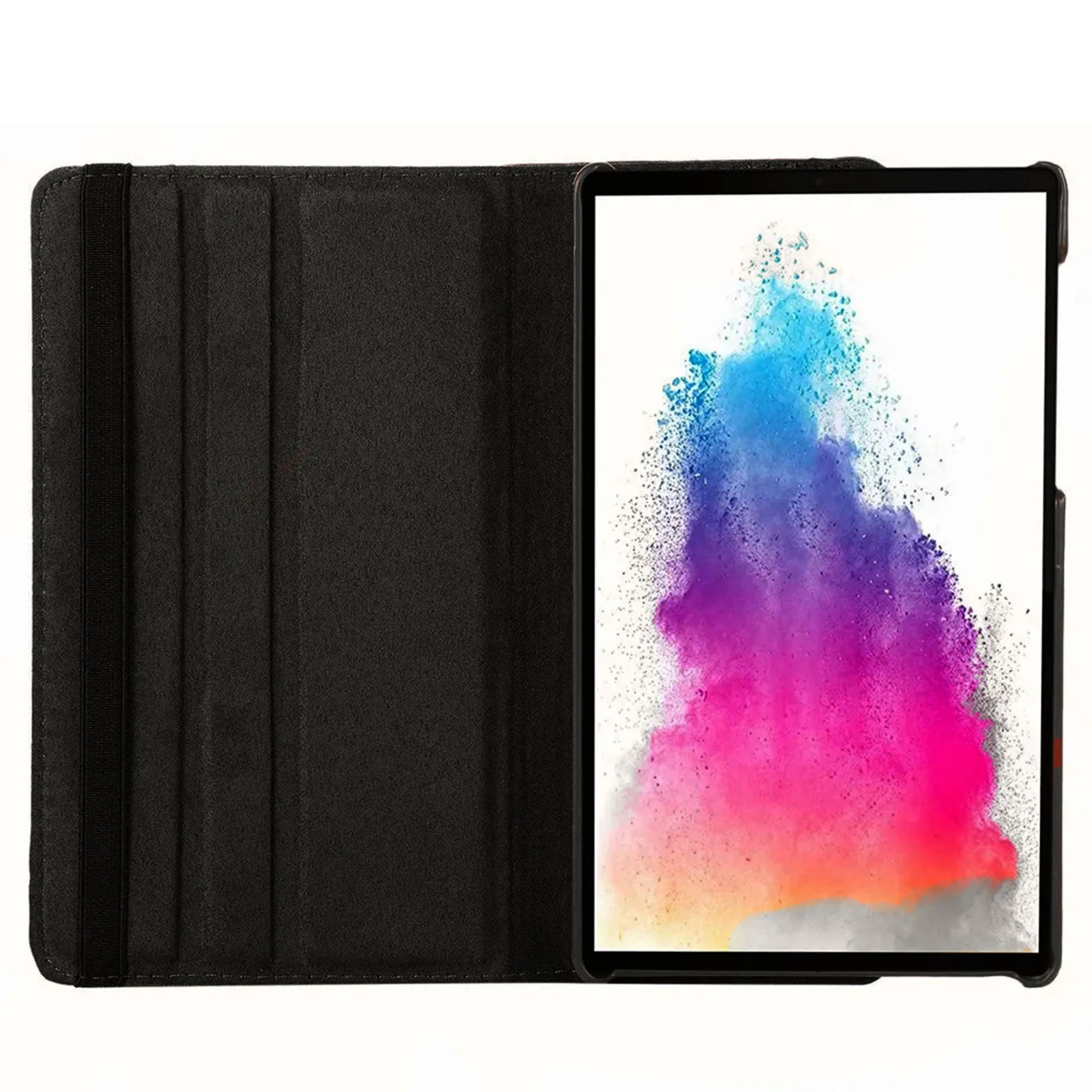 360 Degree Swivel Multi-Angle Stand Folio Leather Cover   Protective Hard Back Shell Case for Samsung Galaxy Tab A Tablet