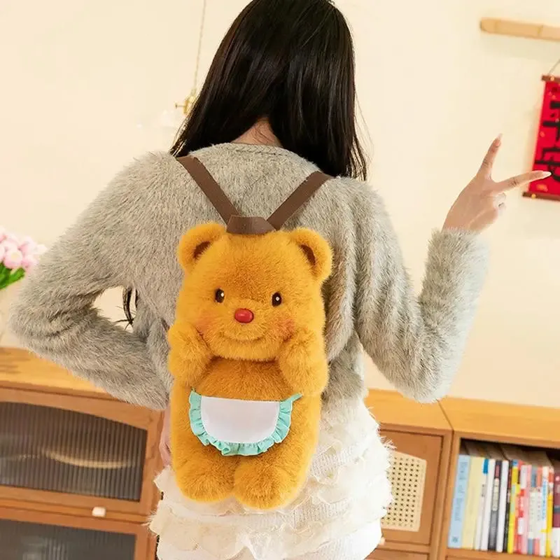 Adorable Bear Plush Backpack - Fun Cartoon Bag for Kids & Teens