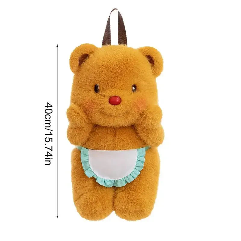 Adorable Bear Plush Backpack - Fun Cartoon Bag for Kids & Teens