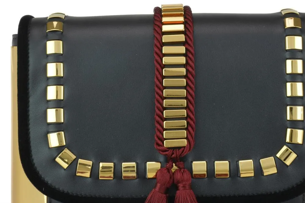 Alberta Ferretti Studded Tassel Detail Shoulder Bag