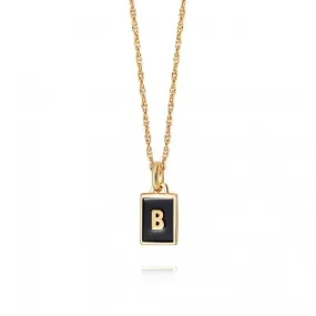 Alphabet Initial 18ct Gold Plated B Necklace BETB_GP