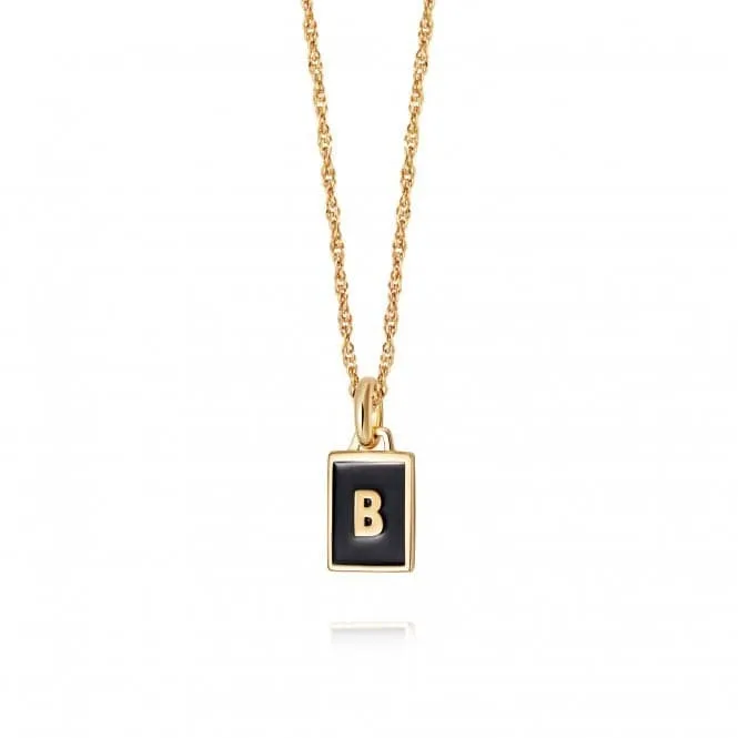 Alphabet Initial 18ct Gold Plated B Necklace BETB_GP