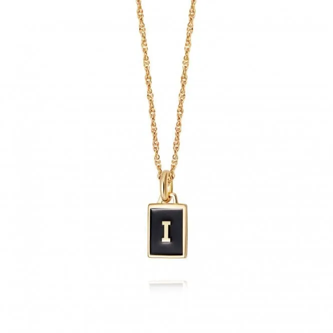 Alphabet Initial 18ct Gold Plated I Necklace BETI_GP