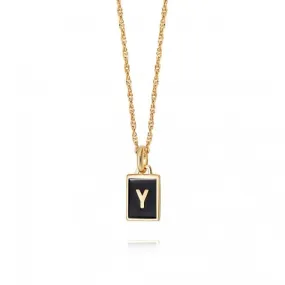 Alphabet Initial 18ct Gold Plated Y Necklace BETY_GP