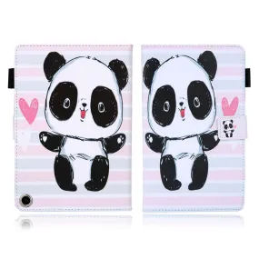 Amazon Fire HD 8 (2020) pattern leather flip case - Baby Panda