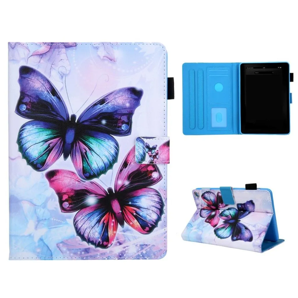 Amazon Fire HD 8 (2020) pattern leather flip case - Beautiful Butterfly