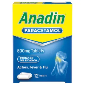 Anadin Paracetamol 500mg - 12 Tablets (N)