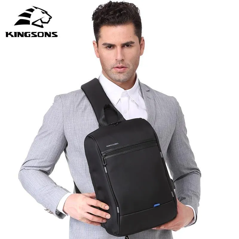 Anti-theft Waterproof Business Shoulder Bag with USB Charging Interface