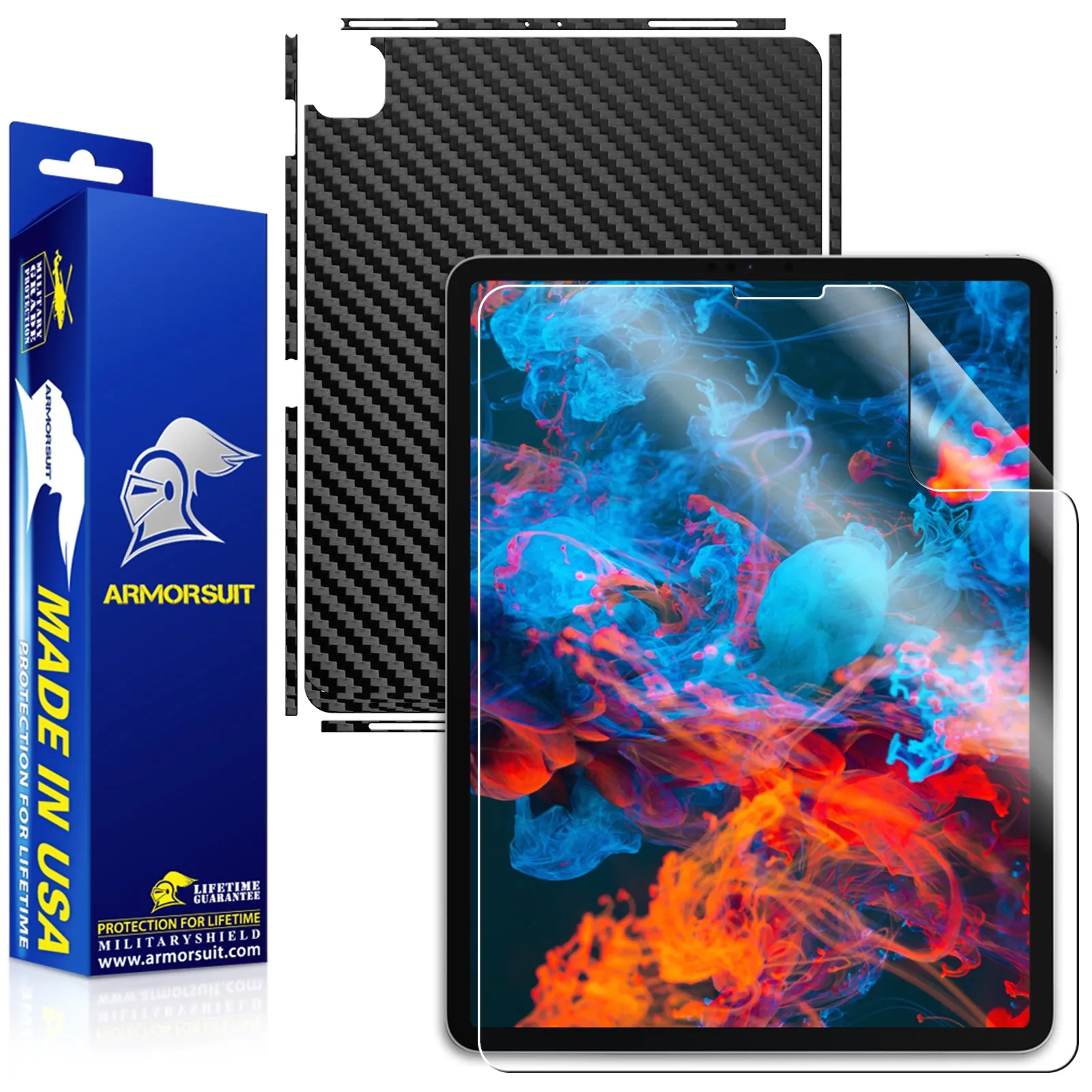 Apple iPad Pro 12.9 (2021 / 2022) Full-body Screen Protector (Carbon Fiber Skin)