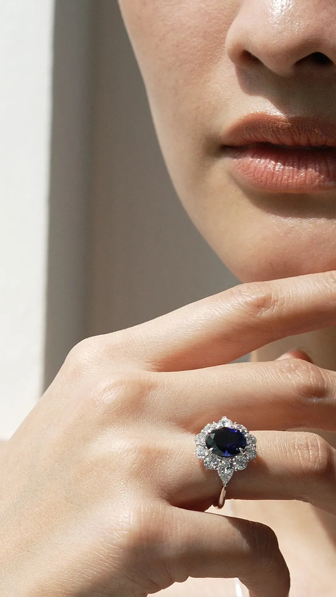 Art Deco Blue Sapphire Ring