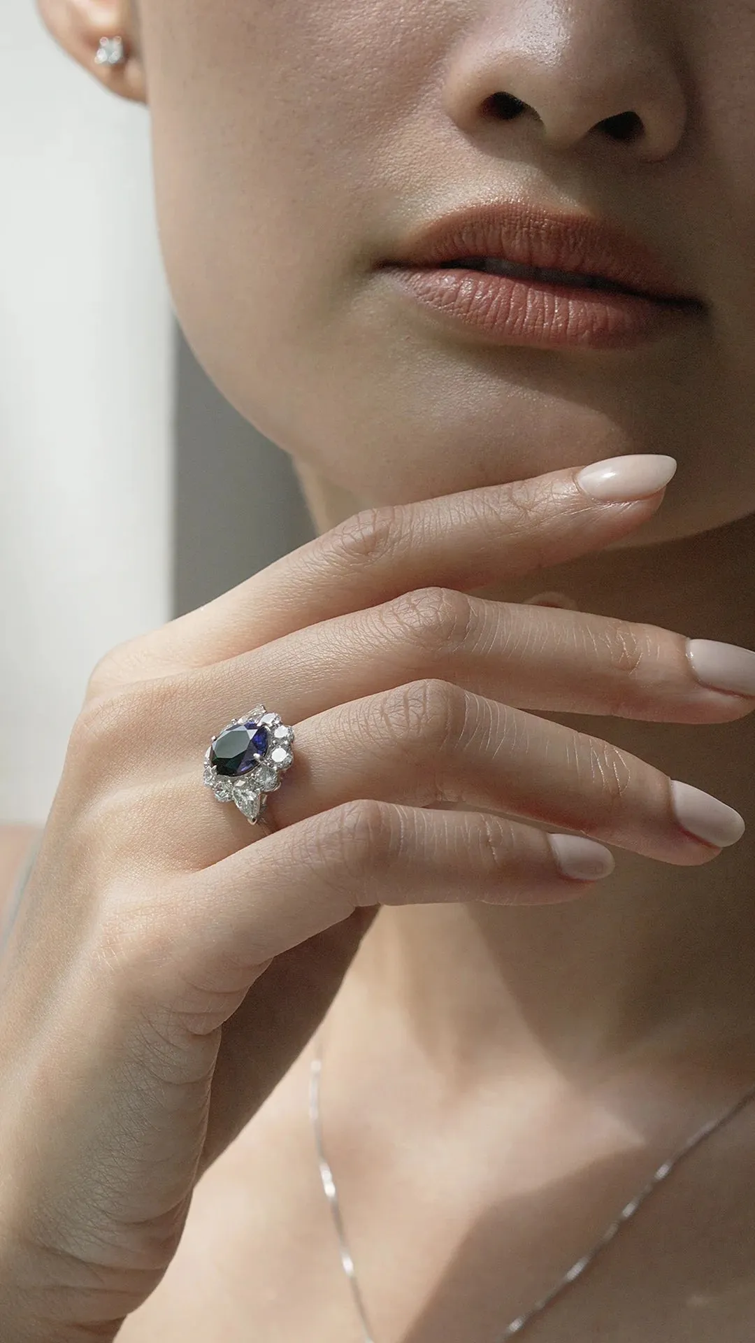 Art Deco Blue Sapphire Ring