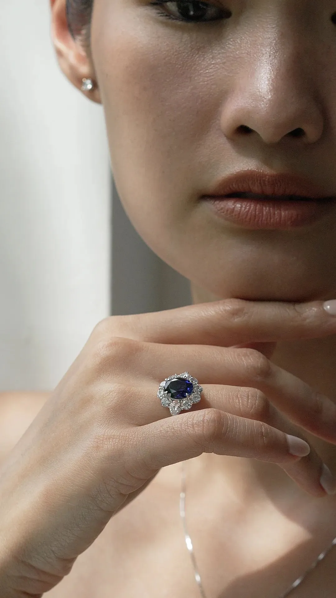 Art Deco Blue Sapphire Ring