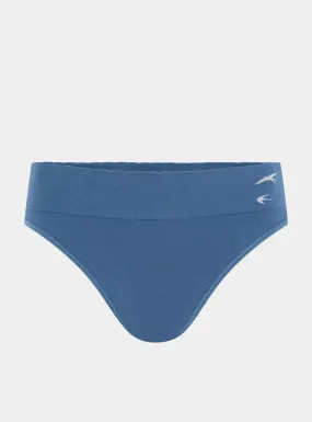 Asagao Seamless Stretch-Bamboo Briefs - Seabed Blue