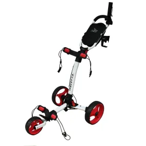 Axglo TriLite 3 Wheel Golf Trolley | White/Red