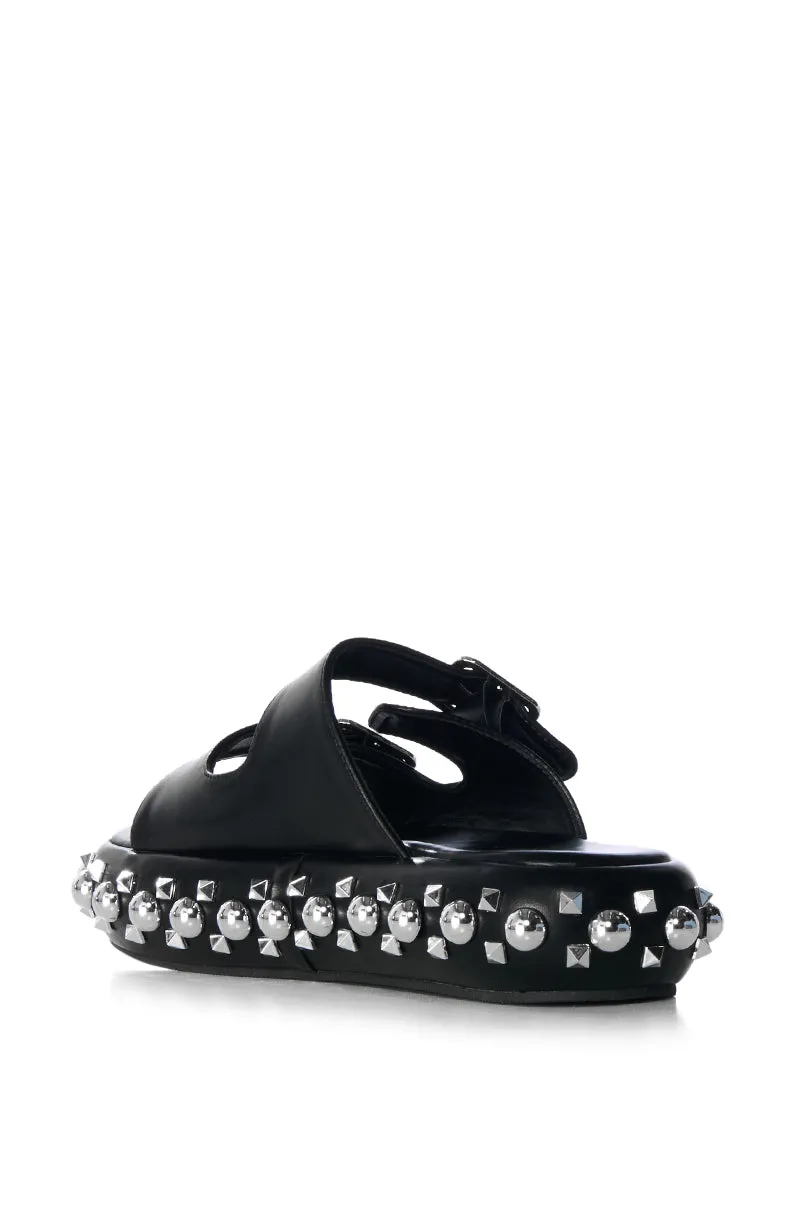 AZALEA WANG MCKELLEN STUDDED FLAT SANDAL