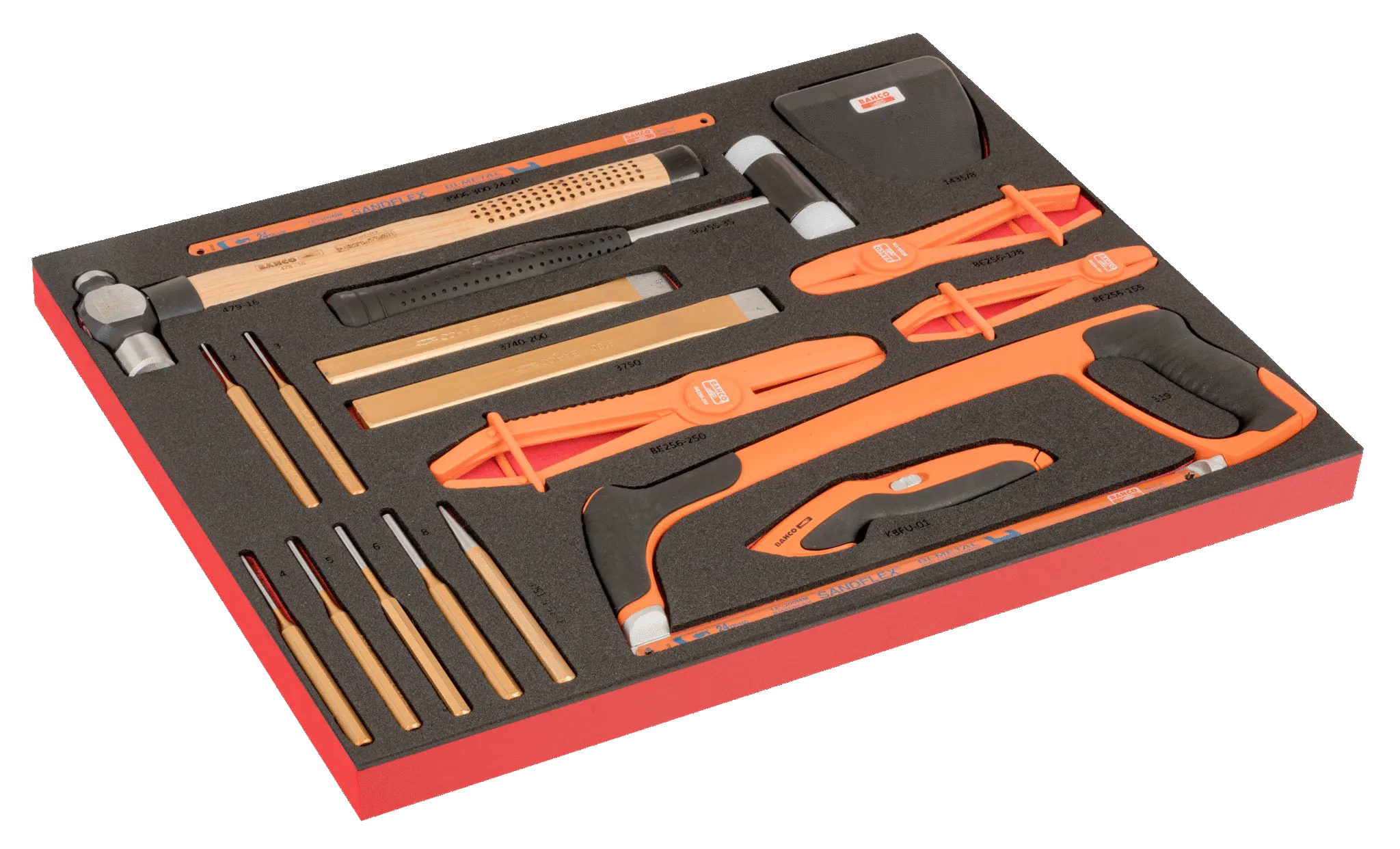 Bahco AUTO 357pce Tool Kit in E77 9 Drawer Roller Cabinet