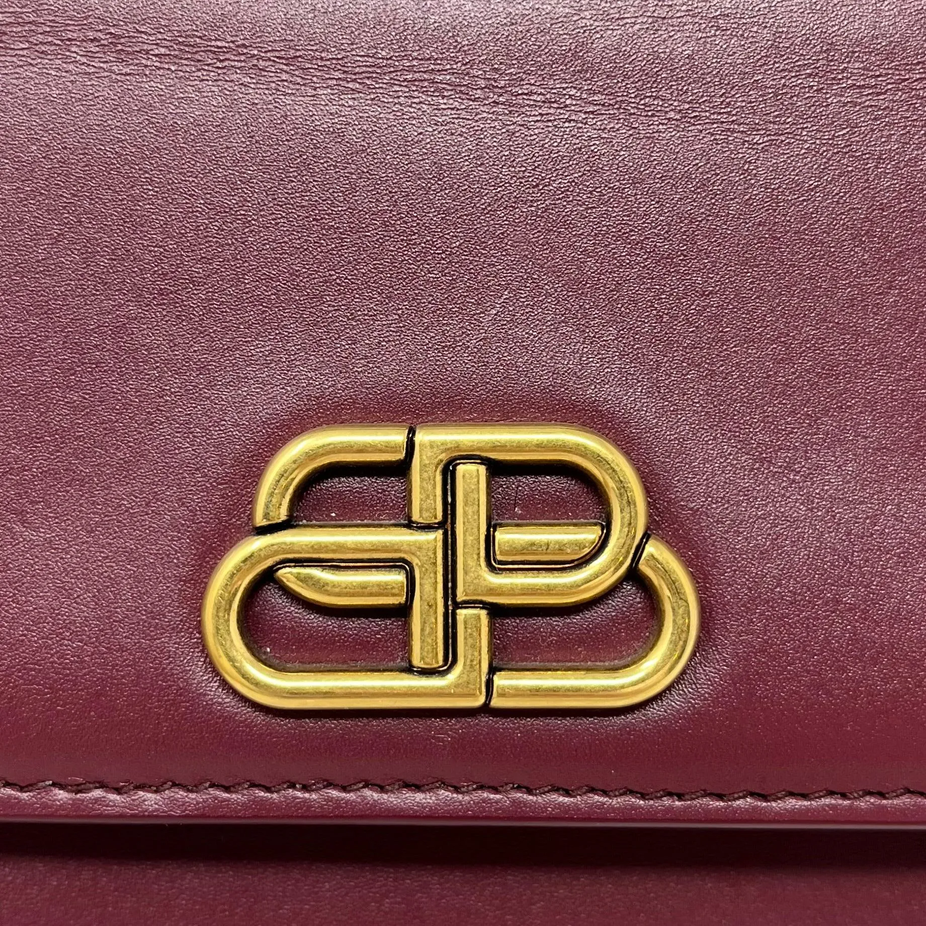 Balenciaga Burgundy Sharp XS Bag