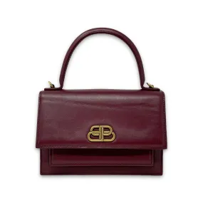 Balenciaga Burgundy Sharp XS Bag