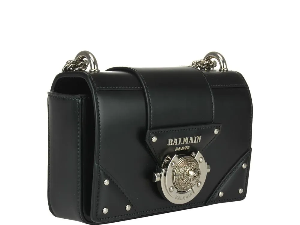 Balmain Logo Studded Crossbody Bag