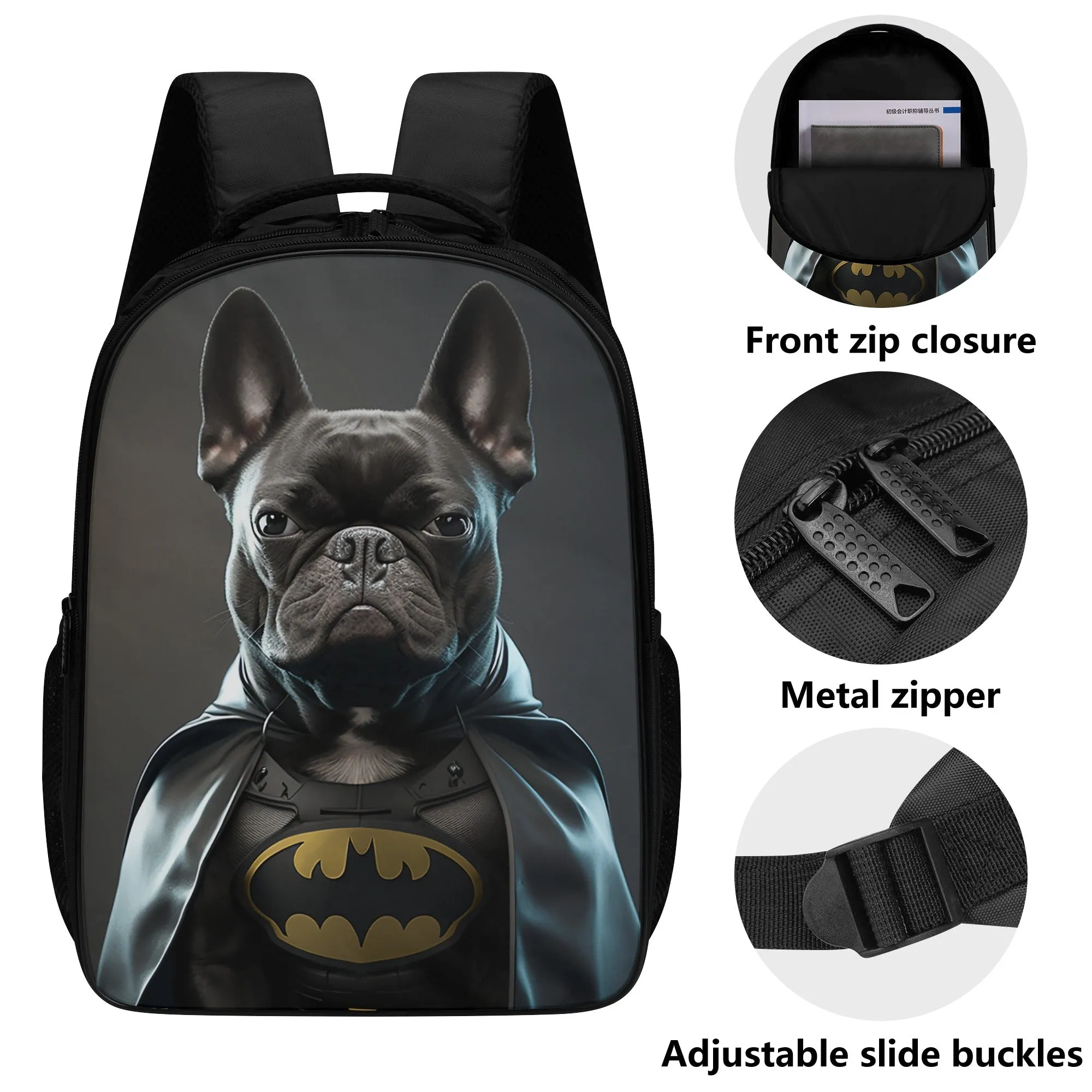 Bat Style - 16 Inch Dual Compartmen Backpack