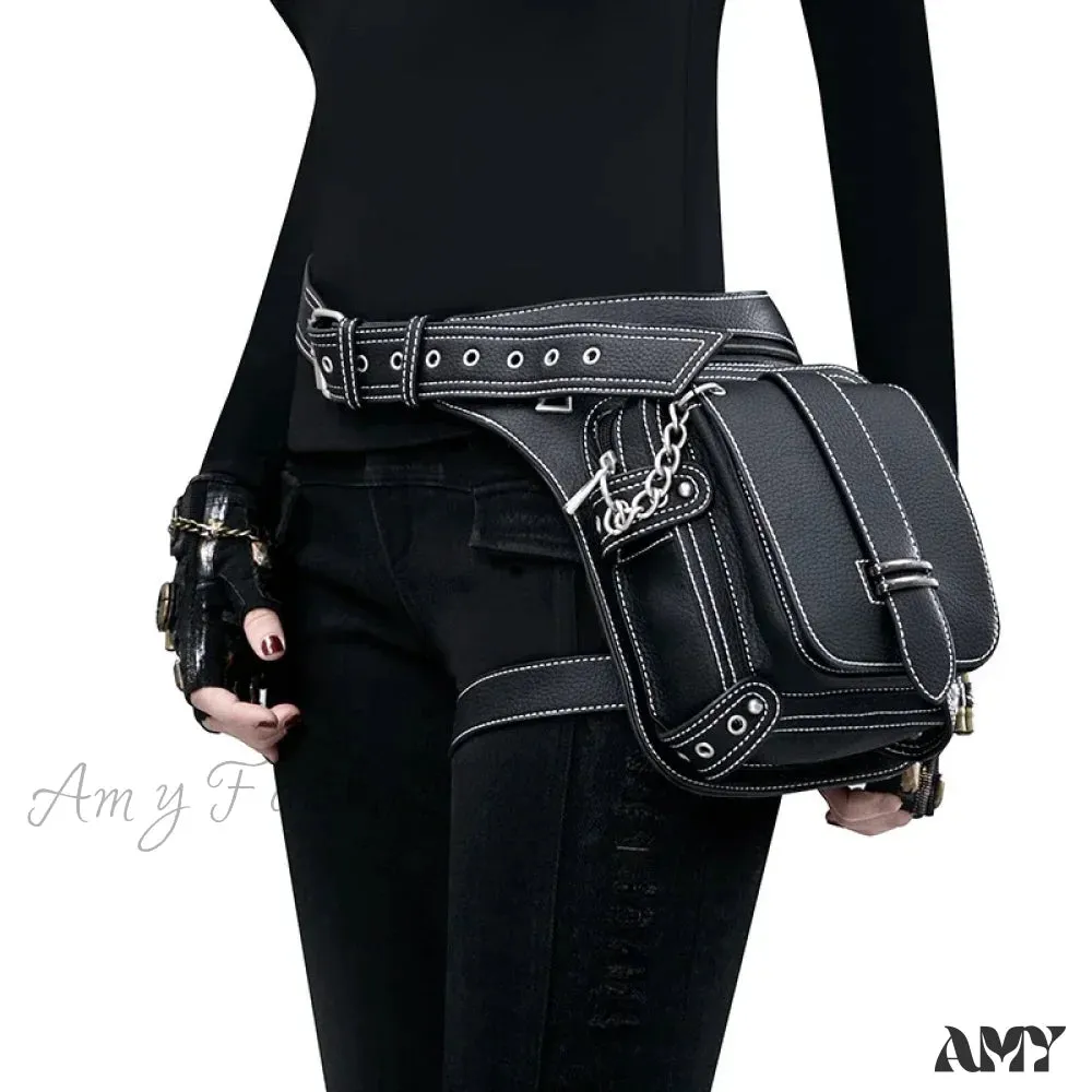 Belt Steampunk Bag Leg Motorcycle Rivet Waist Hip Fanny Multi Rock Chain Packs Waist