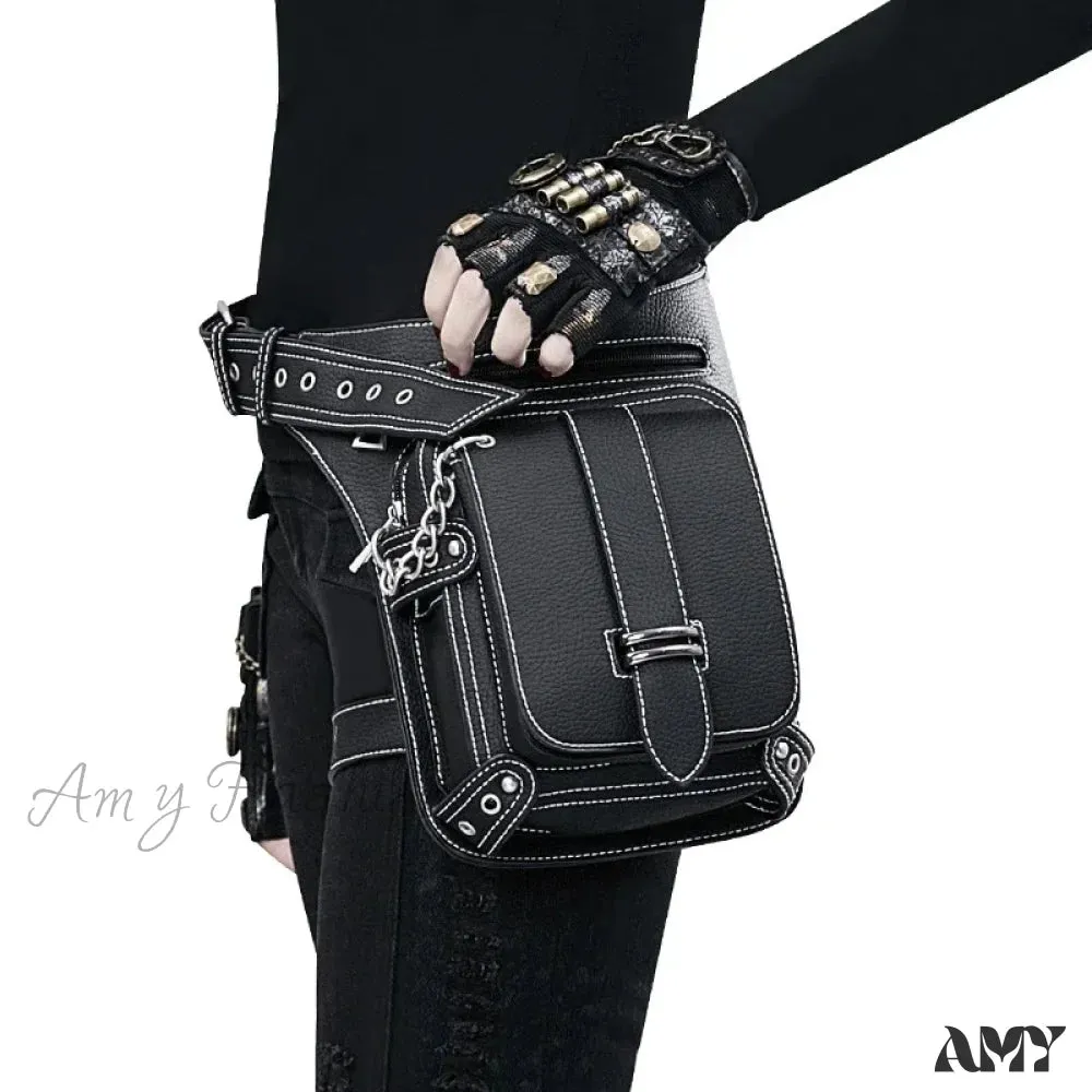 Belt Steampunk Bag Leg Motorcycle Rivet Waist Hip Fanny Multi Rock Chain Packs Waist