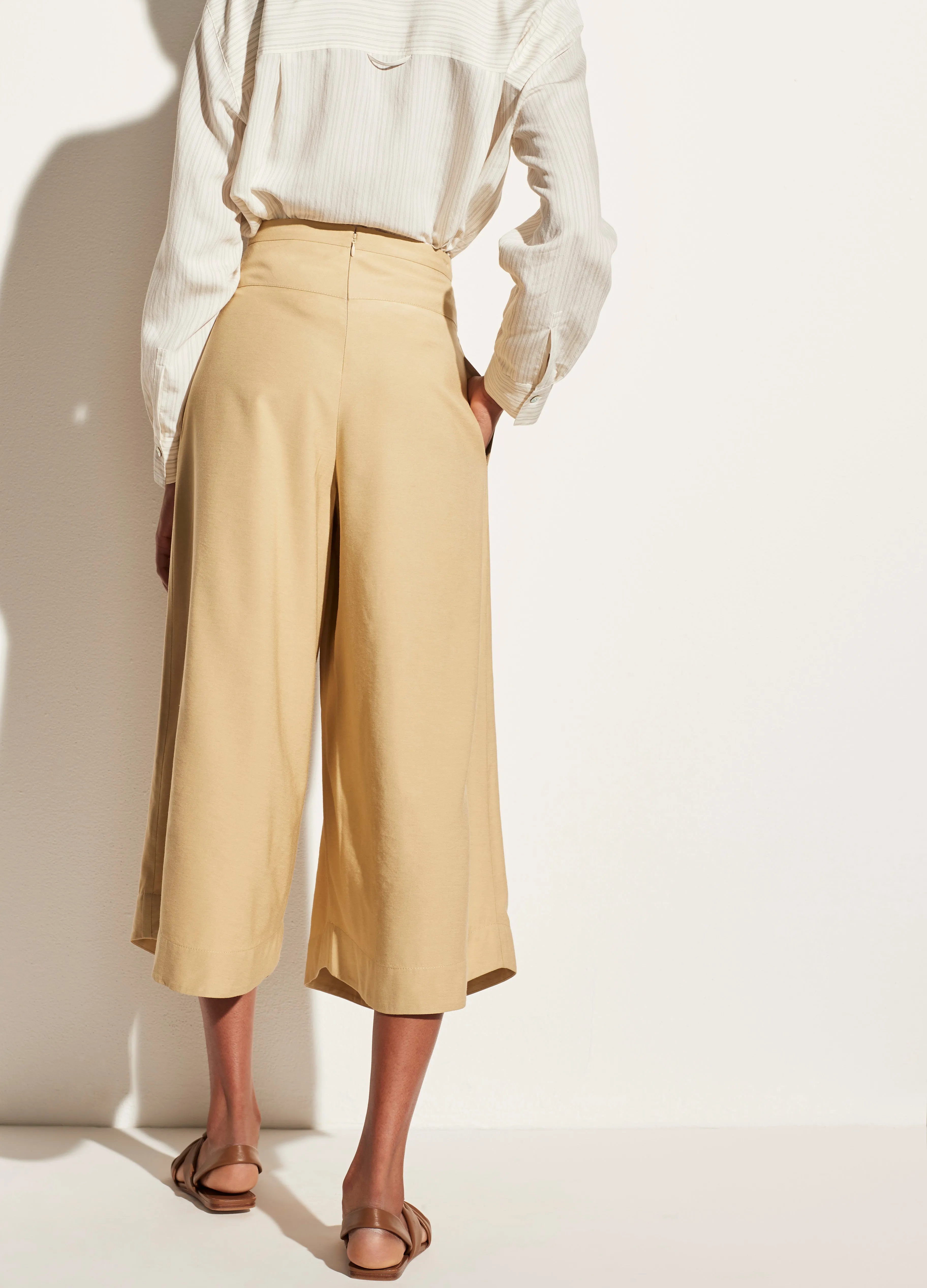 Belted Palazzo Culotte in Maiz