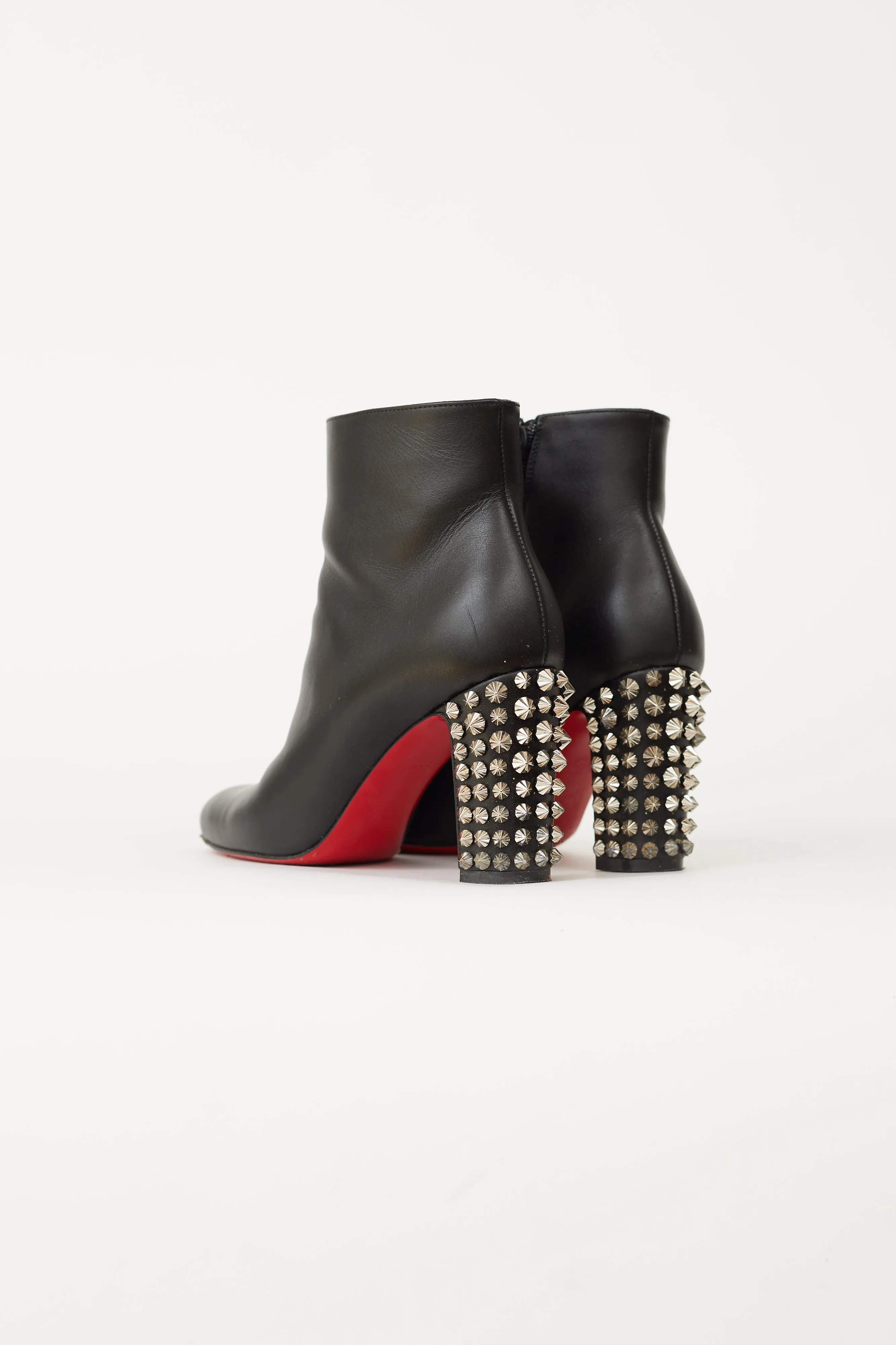 Black Leather Suzy Folk 85 Studded Boot