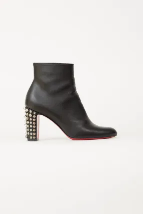 Black Leather Suzy Folk 85 Studded Boot