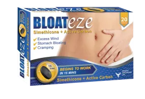 Bloateze Simeticone and Active Carbon Tablets (20)