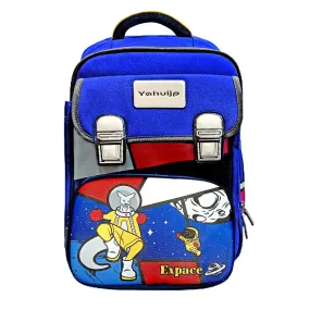 Blue Red Block Kangaroo School Backpack for Kids