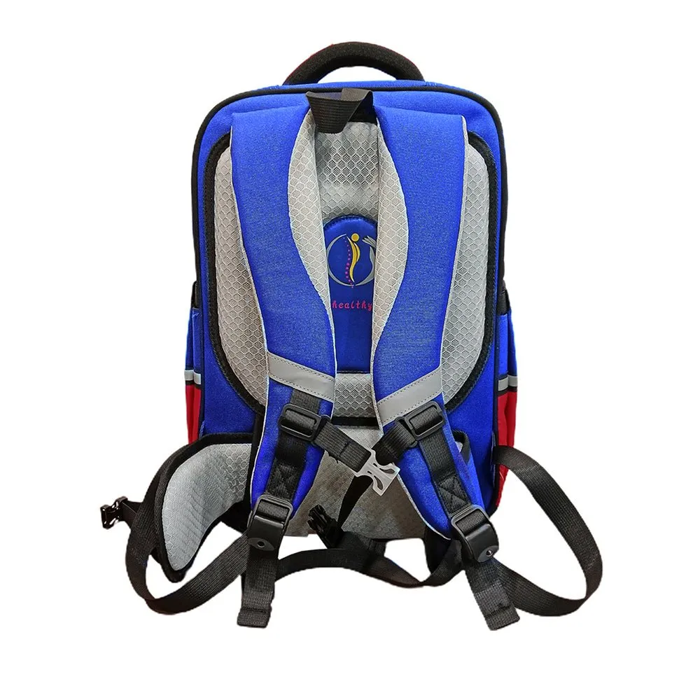 Blue Red Block Kangaroo School Backpack for Kids