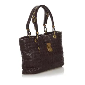 Bottega Veneta Intrecciato Roma Leather Handbag (SHG-32394)