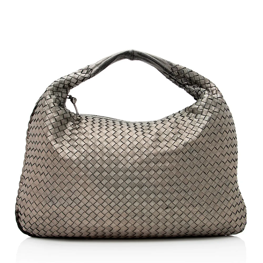 Bottega Veneta Metallic Intrecciato Nappa Veneta Large Hobo (SHF-20546)