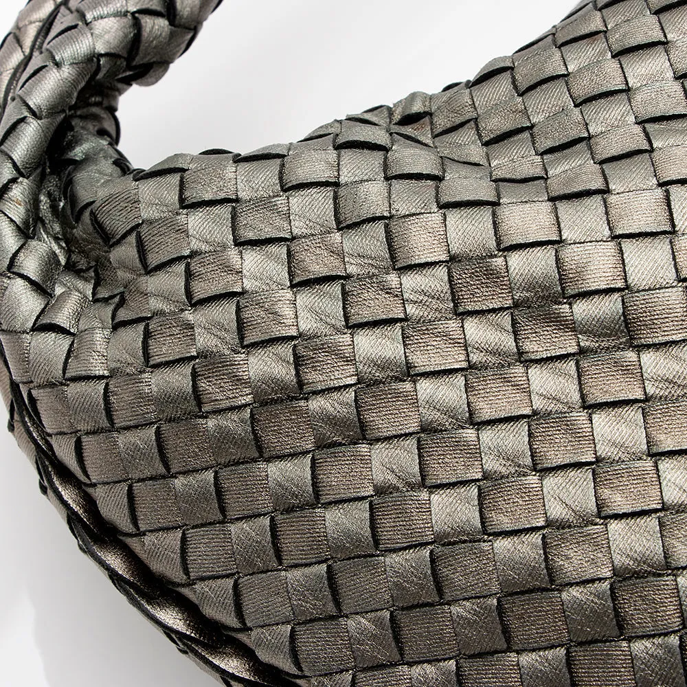 Bottega Veneta Metallic Intrecciato Nappa Veneta Large Hobo (SHF-20546)