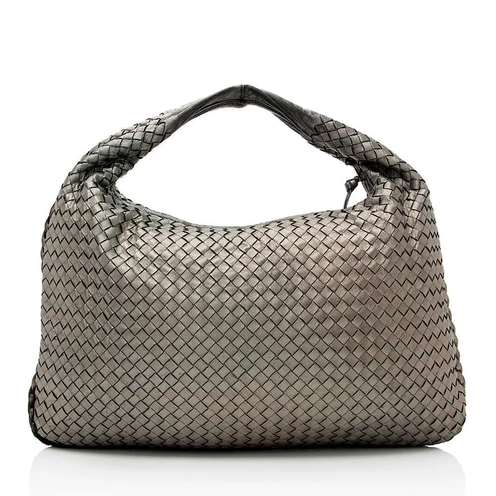 Bottega Veneta Metallic Intrecciato Nappa Veneta Large Hobo (SHF-20546)