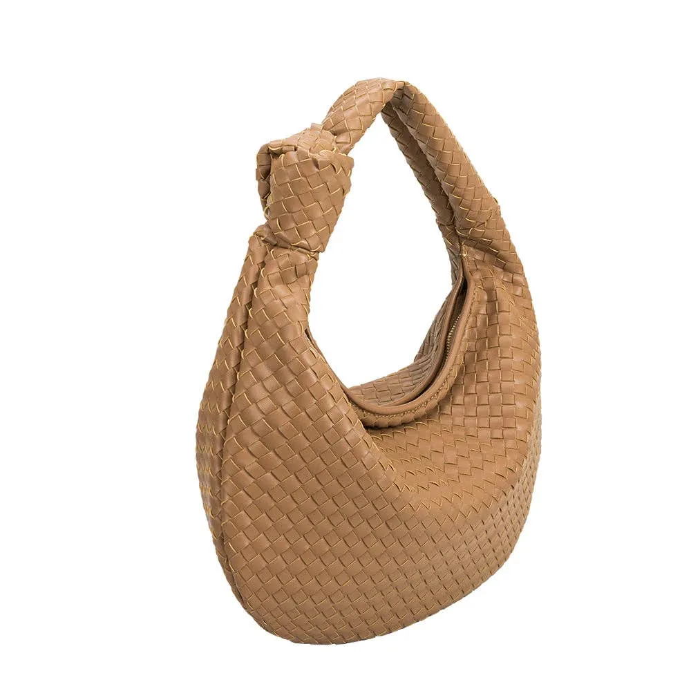 Brigitte Large Khaki Recycled Vegan Shoulder Bag