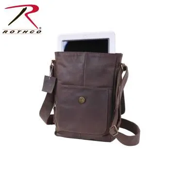 Brown Leather Military Tech Bag