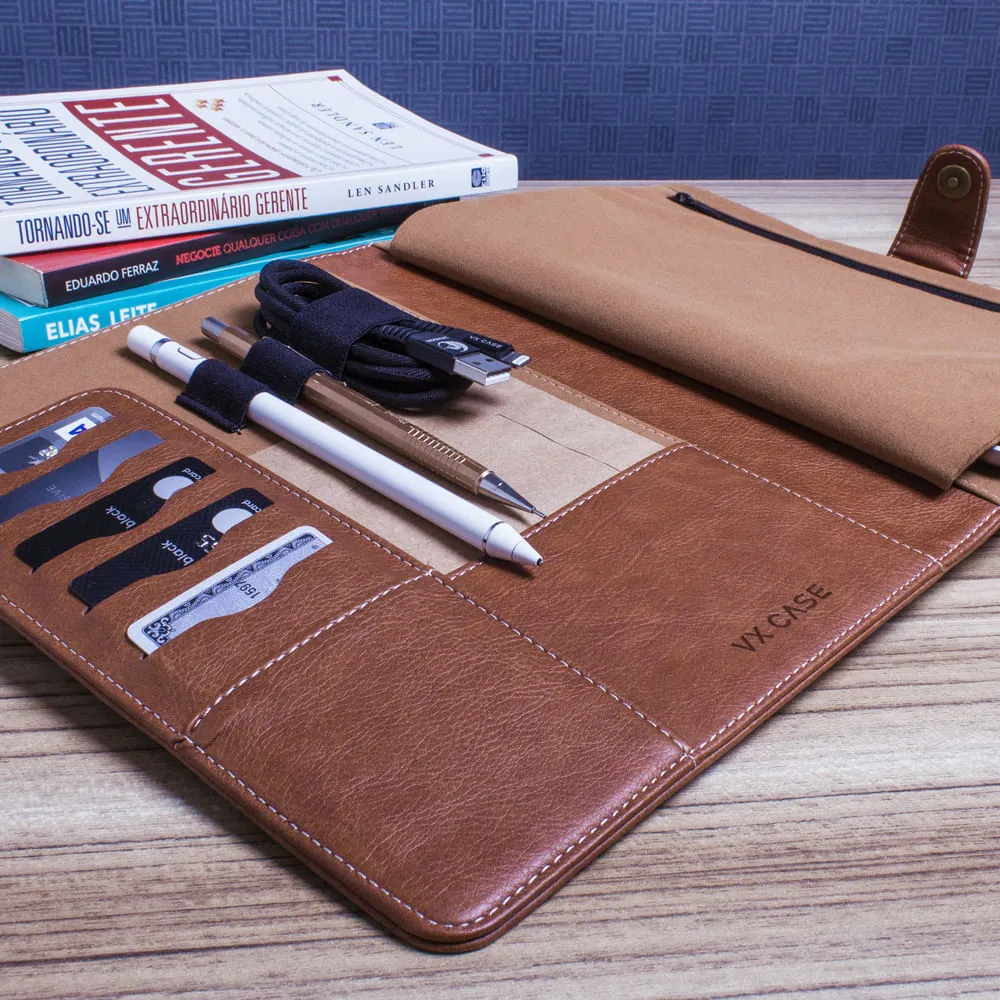 Capa para Tablet de 6 a 10.2 polegadas VX Case Leather Planner