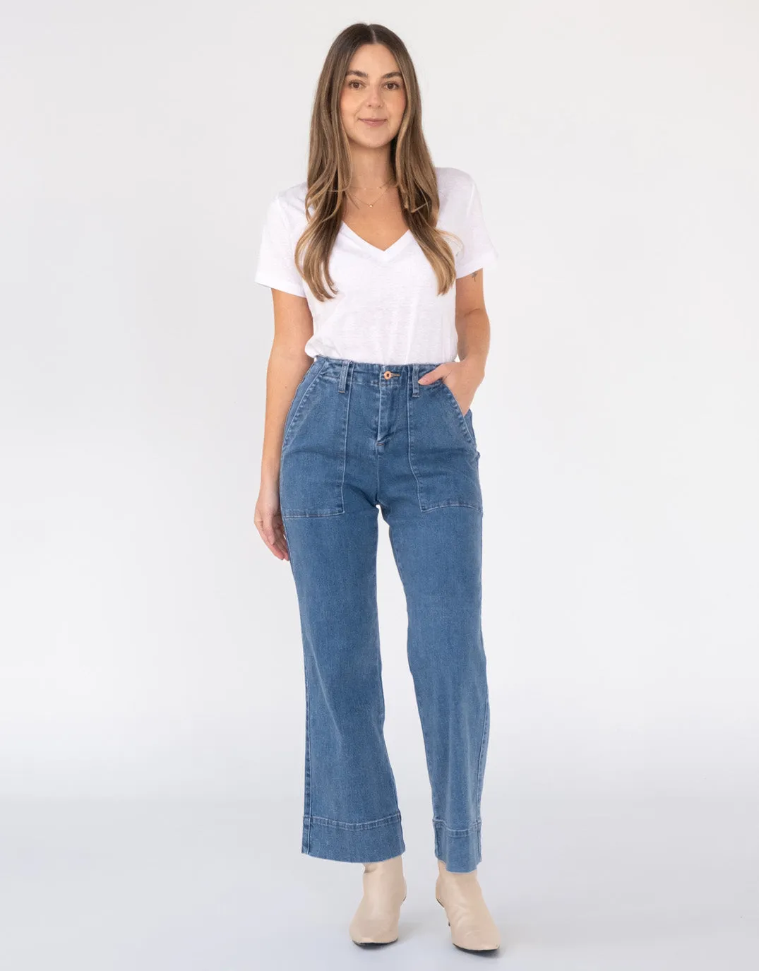 Celeste Wide Leg Jeans - Maison Wash