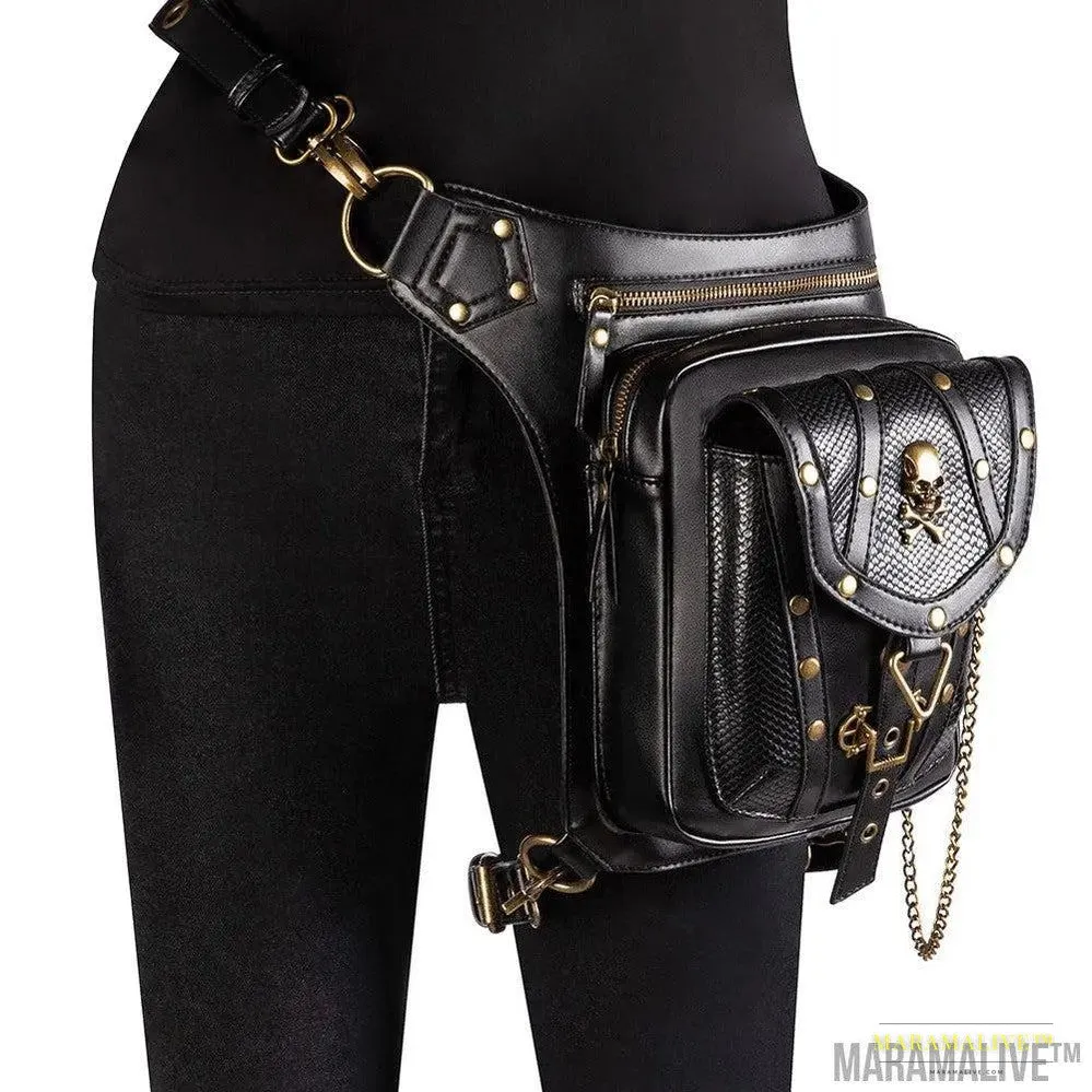 Chain Bag Female Small Bag Steampunk Retro Locomotive Bag Lady Shoulder Messenger Bag Female Waist