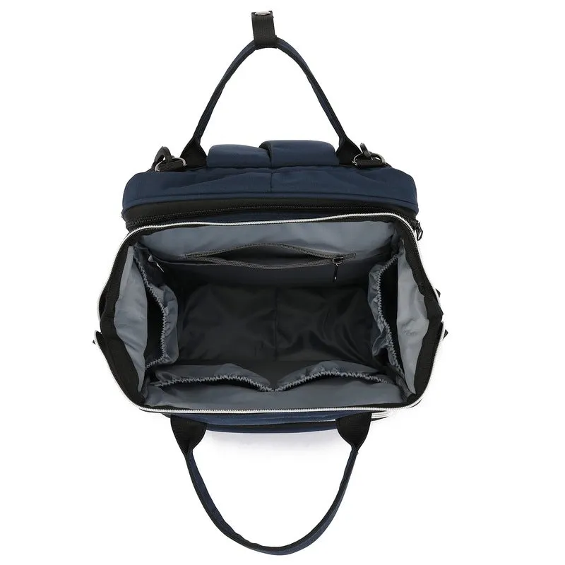 CoolBELL Kiddos Multifunctional Diaper Bag - Expandable Compartment | 25L | Dark Blue