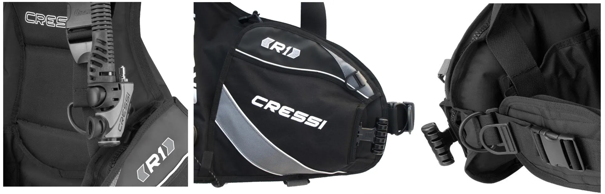 Cressi R1 BCD Donatello Console 2 Dive Computer AC2 Compact Regulator Set GupG Reg Bag Scuba Diving Package