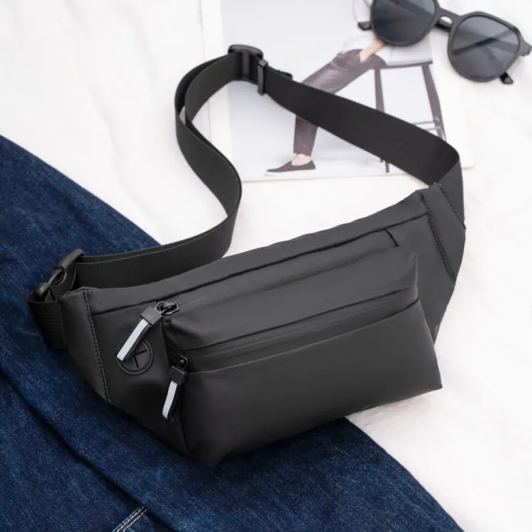 cxs-321 Adjustable Oxford Cloth Waist Bag for Men, Size: 32 x 12 x 6cm(Silver)