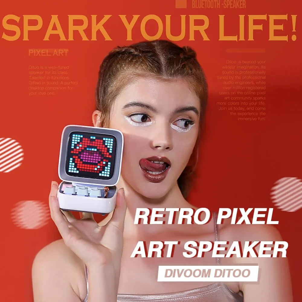 Divoom Ditoo Pro - Retro Pixel Art LED Bluetooth Speaker