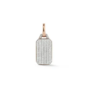 DORA 18K GOLD ALL DIAMOND RECTANGULAR TABLET CHARM